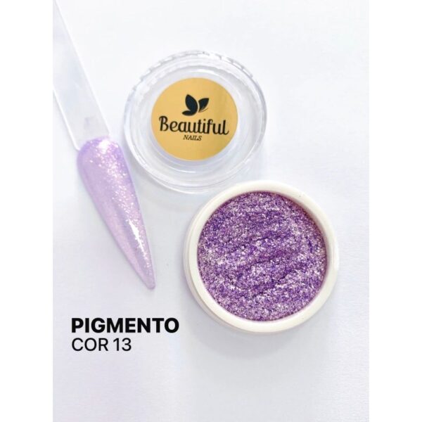 Pigmento Lilás cor 13 Beautiful Nails