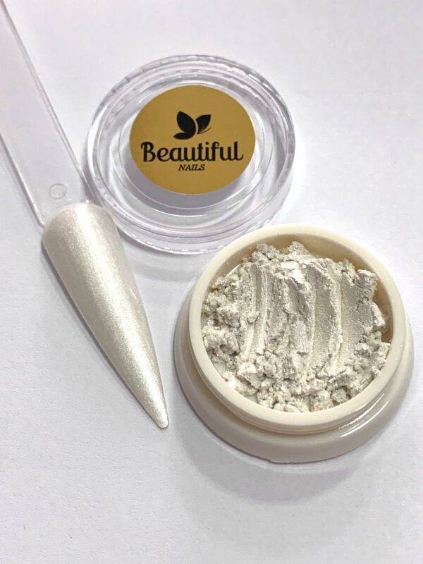 Pigmento Branco Perolado Prata Cor R4 - Beautiful Nails