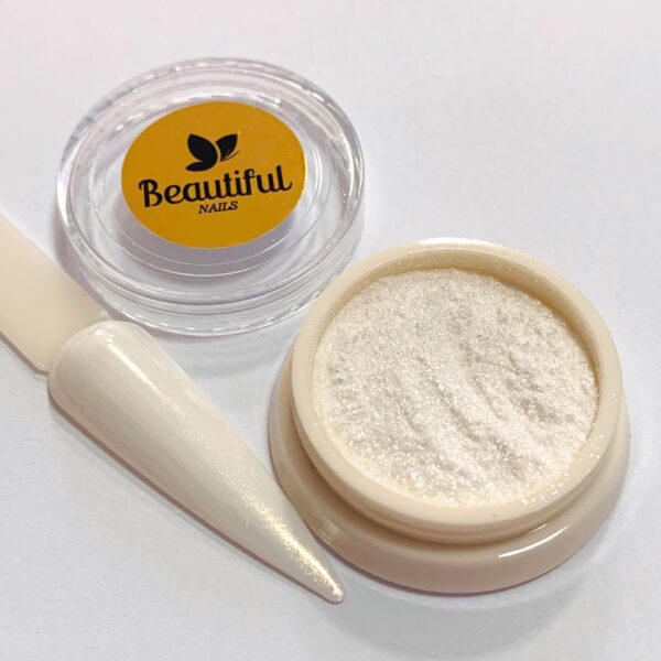 Pigmento Branco Perolado Dourado Cor R1 - Beautiful Nails