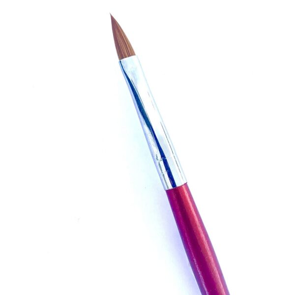 Pincel Kolinsky Helen Color Cabo Marrom Nª 04- 100% Cerdas Naturais