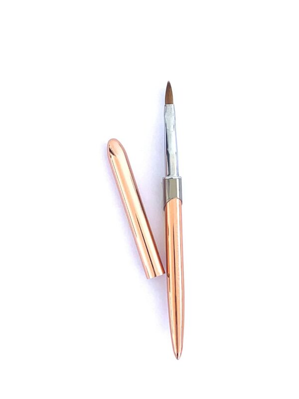 Pincel Kolinsky Helen Color Cabo Rosé Com Tampa Nª04 - 100% Cerdas Naturais