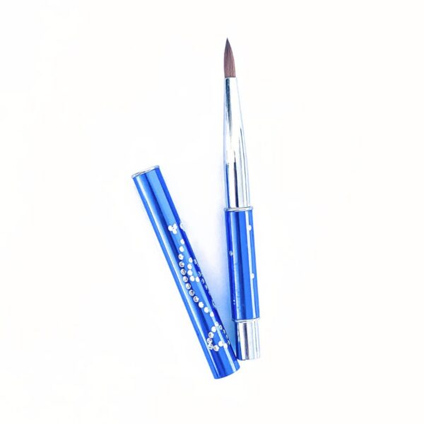Pincel Kolinsky  Cabo Azul Com Mini Strass Nª 04