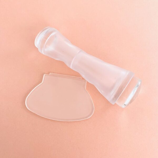 Carimbo Duplo Transparente   Com Placa