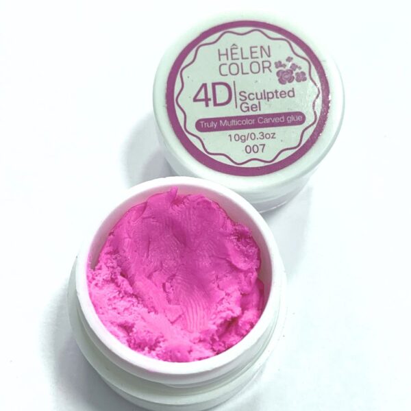 Gel Plasteline 4D Cor Rosa Nª 007- Helen Color