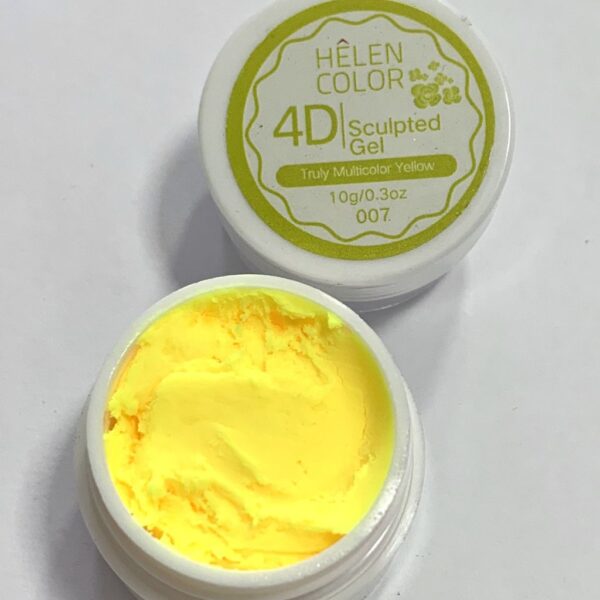 Gel Plasteline 4D Cor Amarelo Nª 007- Helen Color