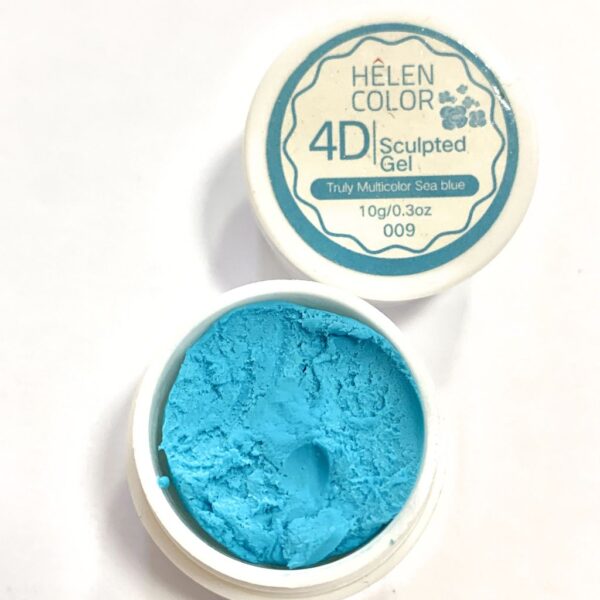 Gel Plasteline 4D Cor Azul Tuquesa Nª 009- Helen Color