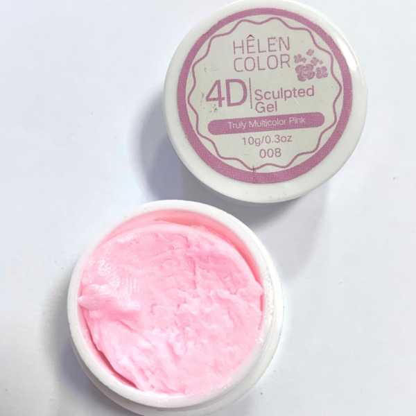 Gel Plasteline 4D Cor Rosa Claro Nª 008 Helen Color